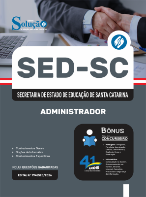 Apostila SED-SC 2026 - Administrador - Imagem 3