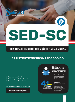 Apostila SED-SC em PDF 2026 - Assistente Técnico-Pedagógico - Imagem 1