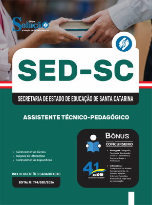 Apostila SED-SC 2026 em PDF - Assistente Técnico-Pedagógico - Imagem 1
