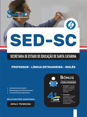 Apostila SED-SC 2026 - Professor - Língua Estrangeira - Inglês - Imagem 3
