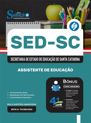 Apostila SED-SC 2026 - Assistente de Educação - Imagem 3