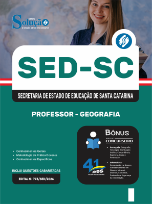Apostila SED-SC 2026 - Professor - Geografia - Imagem 3