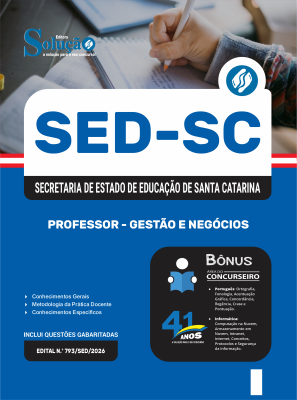 Apostila SED-SC 2026 - Professor - Gestão e Negócios - Imagem 3