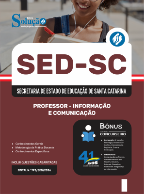 Apostila SED-SC 2026 - Professor - Informação e Comunicação - Imagem 3