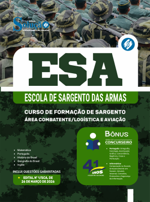 Apostila ESA 2026 - Sargento - Área: Combatente/Logística e Aviação - Imagem 3