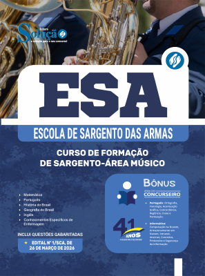 Apostila ESA em PDF 2026 - Curso de Formação de Sargento - Área: Músico - Imagem 1