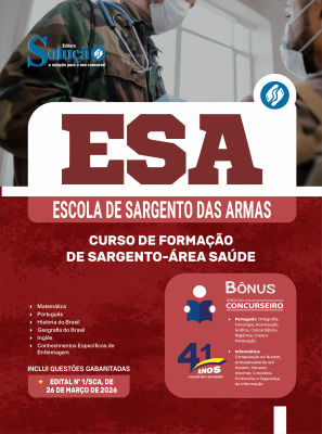 Apostila ESA 2026 - Curso de Formação de Sargento - Área: Saúde - Imagem 5