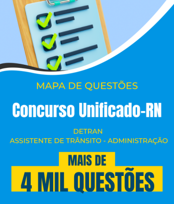 Mapa de Questões Online - Concurso Unificado RN - DETRAN - Assistente de Trânsito - Administração - 4 Mil Questões - Imagem 1