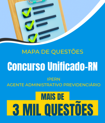 Mapa de Questões Online - Concurso Unificado RN - IPERN - Agente Administrativo Previdenciário - 3 Mil Questões - Imagem 1