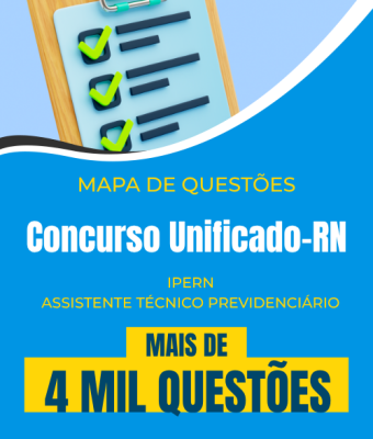 Mapa de Questões Online - Concurso Unificado RN - IPERN - Assistente Técnico Previdenciário - 4 Mil Questões - Imagem 1