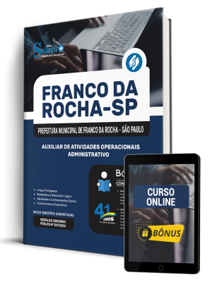 Apostila Prefeitura de Franco da Rocha - SP 2026 - Auxiliar de Atividades Operacionais - Administrativo - Imagem 1