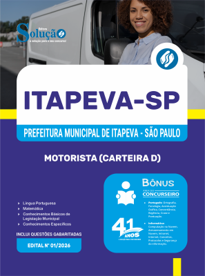 Apostila Prefeitura de Itapeva - SP 2026 - Motorista (CNH D) - Imagem 3