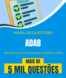 Mapa de Questões Online - ADAB -  Técnico em Fiscalização Agropecuária - Conhecimentos Gerais - 5 Mil Questões