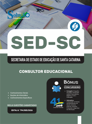 Apostila SED-SC 2026 - Consultor Educacional - Imagem 3