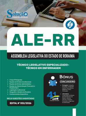 Apostila ALE-RR 2026 - Técnico Legislativo Especializado - Técnico em Enfermagem - Imagem 3