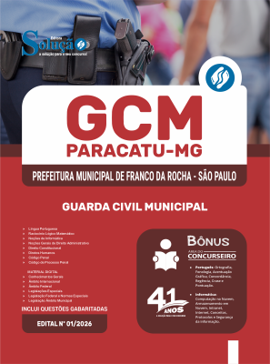 Apostila Prefeitura de Paracatu - MG 2026 - Guarda Civil Municipal - Imagem 3