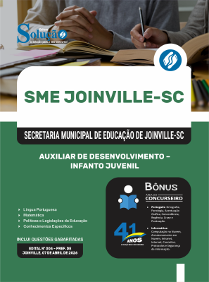 Apostila SME Joinville-SC 2026 - Auxiliar de Desenvolvimento - Infanto Juvenil - Imagem 3