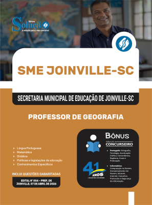 Apostila SME Joinville-SC 2026 - Professor de Geografia - Imagem 3