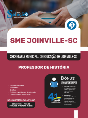 Apostila SME Joinville-SC 2026 - Professor de História - Imagem 3