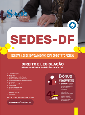 Apostila SEDES-DF 2026 - Especialista em Assistência Social - Direito e Legislação - Imagem 3