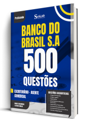 Capa Caderno de Questões Banco do Brasil - Escriturário - Agente Comercial - 500 Questões Gabaritadas