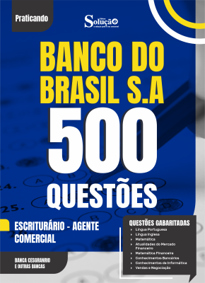 Caderno de Questões Banco do Brasil  - Escriturário - Agente Comercial - 500 Questões Gabaritadas - Imagem 2
