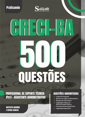 Caderno de Questões CRECI-BA em PDF - Profissional de Suporte Técnico (PST) - Assistente Administrativo - 500 Questões Gabaritadas - Imagem 1