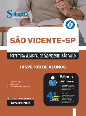 Apostila Prefeitura de São Vicente - SP 2026 - Inspetor de Alunos - Imagem 3