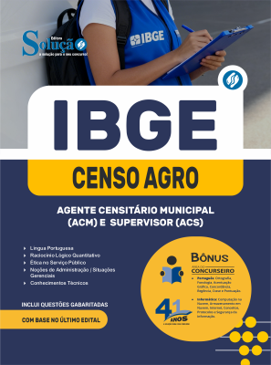 Apostila IBGE Temporário 2026 - Agente Censitário Municipal (ACM) e Supervisor (ACS) - Imagem 3