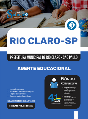 Apostila Prefeitura de Rio Claro - SP 2026 - Agente Educacional - Imagem 3