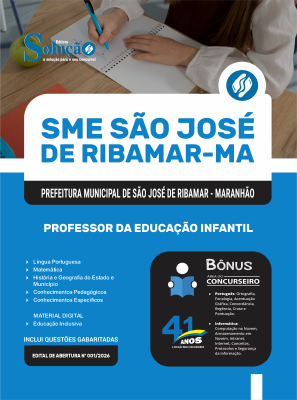 Apostila Prefeitura de São José de Ribamar-MA 2026 - Professor da Educação Infantil - Imagem 3