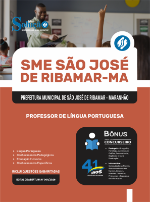 Apostila Prefeitura de São José de Ribamar-MA 2026 - Professor - Língua Portuguesa - Imagem 3
