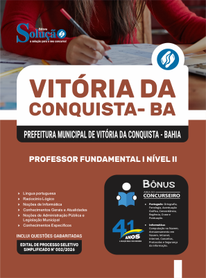 Apostila Prefeitura de Vitória da Conquista - BA 2026 - Professor Fundamental I - Nível II - Imagem 3