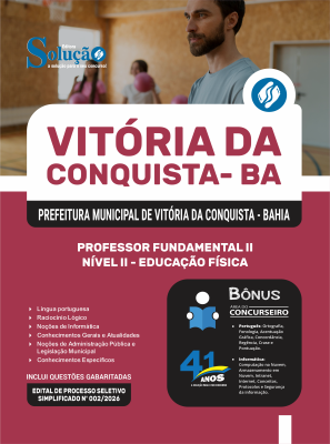 Apostila Prefeitura de Vitória da Conquista - BA 2026 - Professor Fundamental II Nível II - Educação Física - Imagem 3