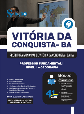 Apostila Prefeitura de Vitória da Conquista - BA 2026 - Professor Fundamental II Nível II - Geografia - Imagem 3
