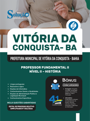 Apostila Prefeitura de Vitória da Conquista - BA 2026 - Professor Fundamental II Nível II - História - Imagem 3