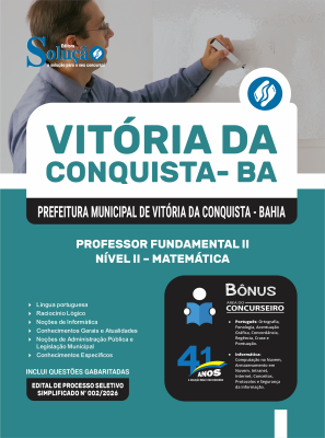Apostila Prefeitura de Vitória da Conquista - BA 2026 - Professor Fundamental II Nível II - Matemática - Imagem 3