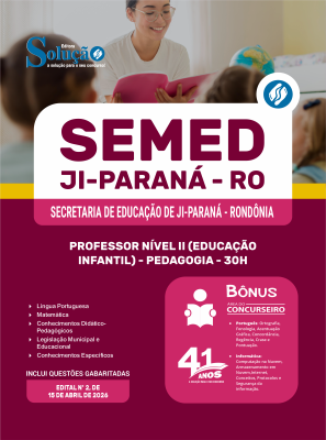 Apostila Prefeitura de Ji-Paraná - RO 2026 - Professor Nível II (Educação Infantil) - Pedagogia - 30h - Imagem 3