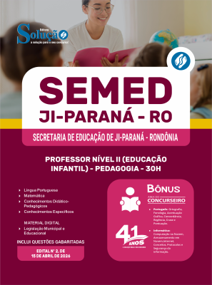 Apostila Prefeitura de Ji-Paraná - RO 2026 - Professor Nível II (Educação Infantil) - Pedagogia - 30h - Imagem 3