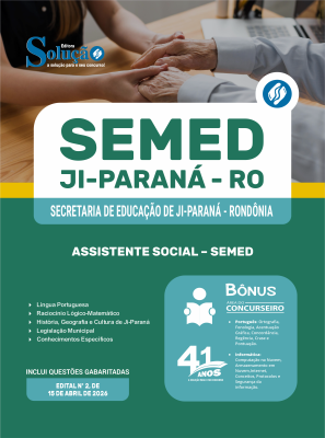 Apostila Prefeitura de Ji-Paraná - RO 2026 - Assistente Social - SEMED - Imagem 3
