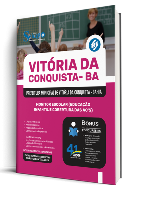 Combo Prefeitura de Vitória da Conquista - BA 2026 - Monitor Escolar (Educação Infantil e Cobertura das AC'S) - Imagem 2