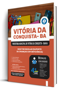 Combo Prefeitura de Vitória da Conquista - BA 2026 - Monitor Escolar (Suporte às Crianças com Deficiência) - Imagem 2