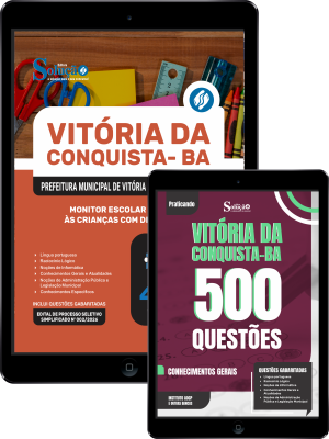 Combo Prefeitura de Vitória da Conquista - BA 2026 - Monitor Escolar (Suporte às Crianças com Deficiência) - Imagem 1