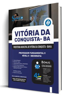 Combo Prefeitura de Vitória da Conquista - BA 2026 - Professor Fundamental II Nível II - Geografia - Imagem 2