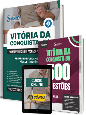 Combo Prefeitura de Vitória da Conquista - BA 2026 - Professor Fundamental II Nível II - História - Imagem 1