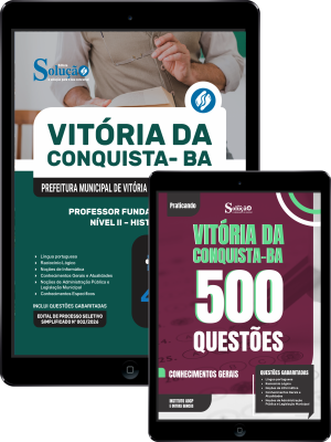 Combo Prefeitura de Vitória da Conquista - BA 2026 - Professor Fundamental II Nível II - História - Imagem 1