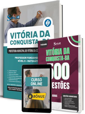 Combo Prefeitura de Vitória da Conquista - BA 2026 - Professor Fundamental II Nível II - Matemática - Imagem 1