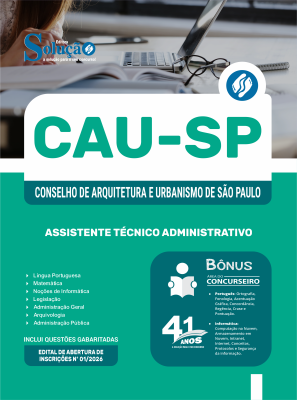 Apostila CAU-SP em PDF 2026 - Assistente Técnico - Administrativo - Imagem 1