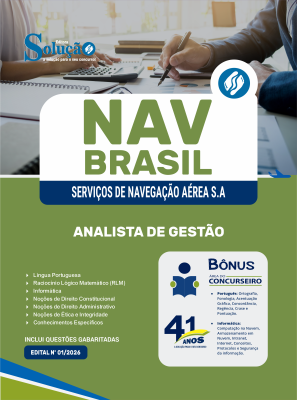 Apostila NAV Brasil 2026 - Analista de Gestão - Imagem 3