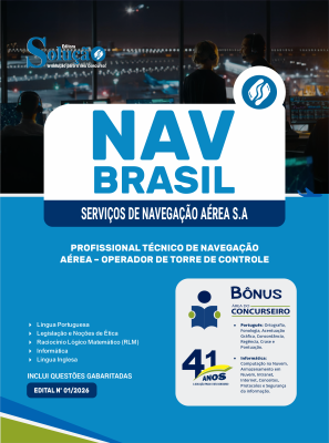 Apostila NAV Brasil 2026 - Profissional Técnico de Navegação Aérea - Operador de Torre de Controle - Imagem 3